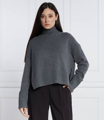 Sweter damski elegancki Calvin Klein ze sklepu: Gomez Fashion Store w kategorii: Swetry damskie - zdjęcie 874714-BD9-10338_CK235W000042A46