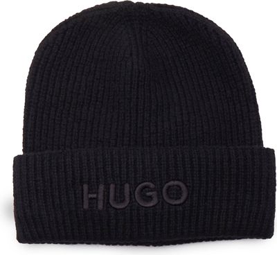 Czapka zimowa damska zimowy HUGO ze sklepu: Gomez Fashion Store w kategorii: Czapki zimowe damskie - zdjęcie 874714-BD9-10338_BU235W000006001