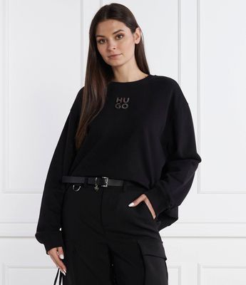 Bluza damska jesienna HUGO ze sklepu: Gomez Fashion Store w kategorii: Bluzy damskie - zdjęcie 874714-BD9-10338_BU235W000128001