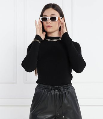 HUGO - Sweter damski na zimę ze sklepu: Gomez Fashion Store w kategorii: Swetry damskie - zdjęcie 874714-BD9-10338_BU235W000140001