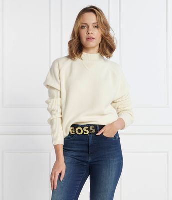 Sweter damski zimowy BOSS BLACK ze sklepu: Gomez Fashion Store w kategorii: Swetry damskie - zdjęcie 874714-BD9-10338_BB235W000052131