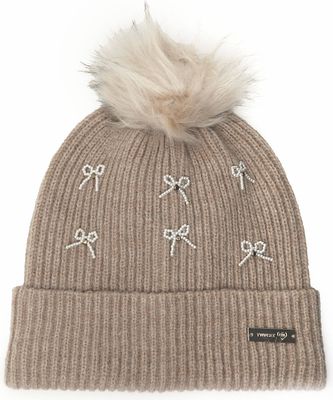 Czapka zimowa damska casual Twinset U&B ze sklepu: Gomez Fashion Store w kategorii: Czapki zimowe damskie - zdjęcie 874714-BD9-10338_TB235W000004159