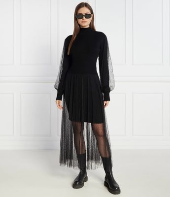 Sukienka casual Twinset ze sklepu: Gomez Fashion Store w kategorii: Sukienki - zdjęcie 874714-BD9-10338_TS235W000021842