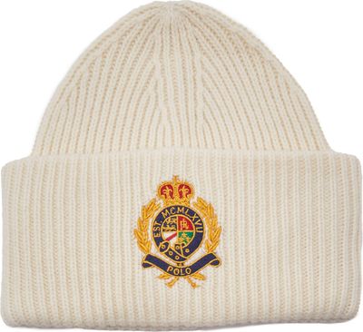 Czapka zimowa damska na jesień casual Polo Ralph Lauren ze sklepu: Gomez Fashion Store w kategorii: Czapki zimowe damskie - zdjęcie 874714-BD9-10338_PR236W000017D64