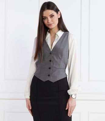 BOSS BLACK - Kamizelka damska casual na wiosnę ze sklepu: Gomez Fashion Store w kategorii: Kamizelki damskie - zdjęcie 874714-BD9-10338_BB241W000034960