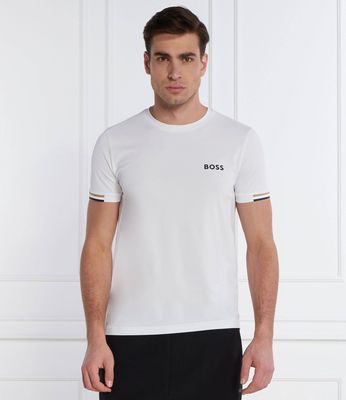 T-shirt męski w stylu klasycznym BOSS GREEN ze sklepu: Gomez Fashion Store w kategorii: T-shirty męskie - zdjęcie 874714-BD9-10338_BG241M000029100