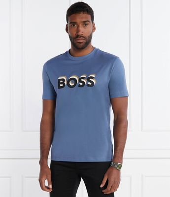 T-shirt męski na lato BOSS BLACK ze sklepu: Gomez Fashion Store w kategorii: T-shirty męskie - zdjęcie 874714-BD9-10338_BB241M000200479