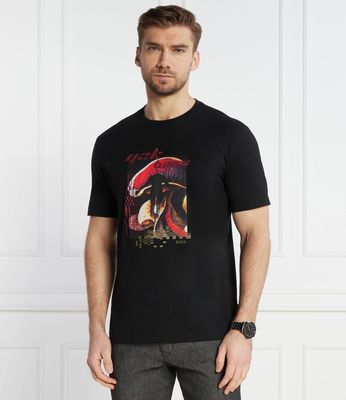 BOSS ORANGE - T-shirt męski klasyczny wiosenny ze sklepu: Gomez Fashion Store w kategorii: T-shirty męskie - zdjęcie 874714-BD9-10338_BO241M000050001