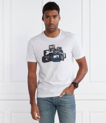 T-shirt męski klasyczny BOSS ORANGE ze sklepu: Gomez Fashion Store w kategorii: T-shirty męskie - zdjęcie 874714-BD9-10338_BO241M000050100