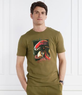 T-shirt męski klasyczny BOSS ORANGE ze sklepu: Gomez Fashion Store w kategorii: T-shirty męskie - zdjęcie 874714-BD9-10338_BO241M000050368