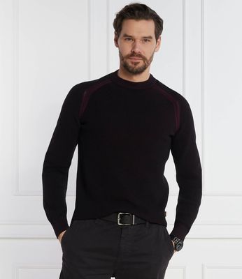 Sweter męski klasyczny BOSS ORANGE ze sklepu: Gomez Fashion Store w kategorii: Swetry męskie - zdjęcie 874714-BD9-10338_BO241M000058001