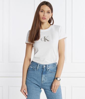 Bluzka damska wiosenna Calvin Klein Jeans ze sklepu: Gomez Fashion Store w kategorii: Bluzki damskie - zdjęcie 874714-BD9-10338_CJ241W000058210