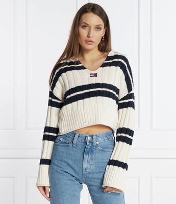 Sweter damski wiosenny Tommy Jeans ze sklepu: Gomez Fashion Store w kategorii: Swetry damskie - zdjęcie 874714-BD9-10338_TM241W000063A13