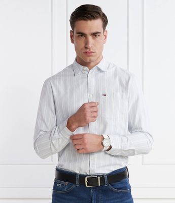 Tommy Jeans - Koszula męska na wiosnę ze sklepu: Gomez Fashion Store w kategorii: Koszule męskie - zdjęcie 874714-BD9-10338_TM241M000067086