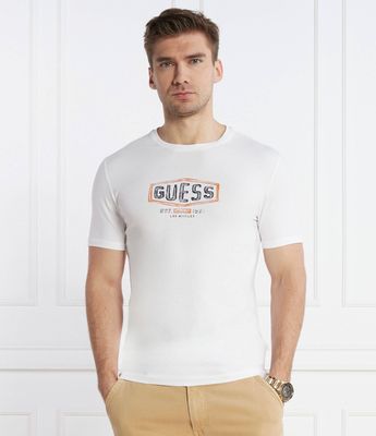 Guess - T-shirt męski casual ze sklepu: Gomez Fashion Store w kategorii: T-shirty męskie - zdjęcie 874714-BD9-10338_GJ241M000027F11