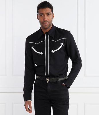 Koszula męska na wiosnę casual BALMAIN ze sklepu: Gomez Fashion Store w kategorii: Koszule męskie - zdjęcie 874714-BD9-10338_BA241M000009015