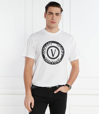 T-shirt męski letni Versace Jeans Couture ze sklepu: Gomez Fashion Store w kategorii: T-shirty męskie - zdjęcie 874714-BD9-10338_VR242M000018003
