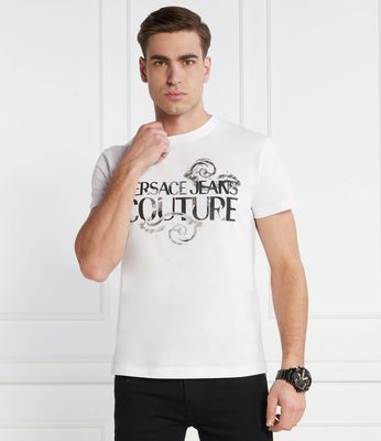 Versace Jeans Couture - T-shirt męski na lato ze sklepu: Gomez Fashion Store w kategorii: T-shirty męskie - zdjęcie 874714-BD9-10338_VR242M000021003