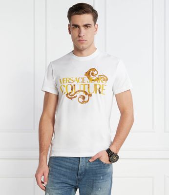 T-shirt męski letni Versace Jeans Couture ze sklepu: Gomez Fashion Store w kategorii: T-shirty męskie - zdjęcie 874714-BD9-10338_VR242M000021A10