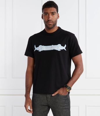 Versace Jeans Couture - T-shirt męski na lato ze sklepu: Gomez Fashion Store w kategorii: T-shirty męskie - zdjęcie 874714-BD9-10338_VR242M000026899