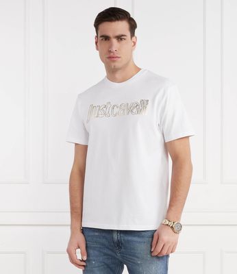 T-shirt męski na lato Just Cavalli ze sklepu: Gomez Fashion Store w kategorii: T-shirty męskie - zdjęcie 874714-BD9-10338_CA242M000013005