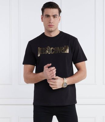 T-shirt męski na lato Just Cavalli ze sklepu: Gomez Fashion Store w kategorii: T-shirty męskie - zdjęcie 874714-BD9-10338_CA242M000013899