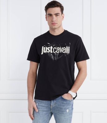T-shirt męski na lato Just Cavalli ze sklepu: Gomez Fashion Store w kategorii: T-shirty męskie - zdjęcie 874714-BD9-10338_CA242M000014899