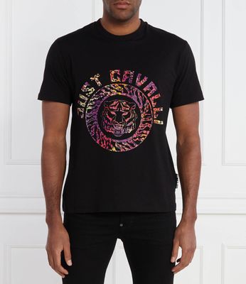 T-shirt męski na lato Just Cavalli ze sklepu: Gomez Fashion Store w kategorii: T-shirty męskie - zdjęcie 874714-BD9-10338_CA242M000017899