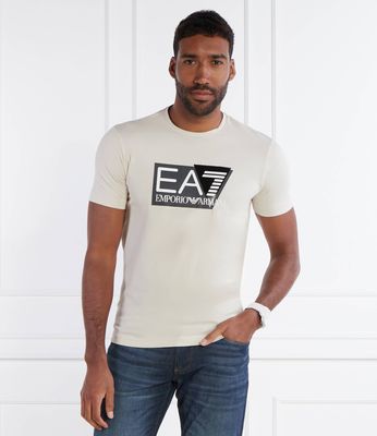 T-shirt męski na lato EA7 ze sklepu: Gomez Fashion Store w kategorii: T-shirty męskie - zdjęcie 874714-BD9-10338_E7242M000148A82