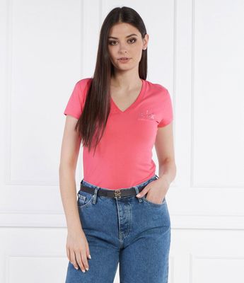 Bluzka damska na wiosnę casual Armani Exchange ze sklepu: Gomez Fashion Store w kategorii: Bluzki damskie - zdjęcie 874714-BD9-10338_AX242W000094G46