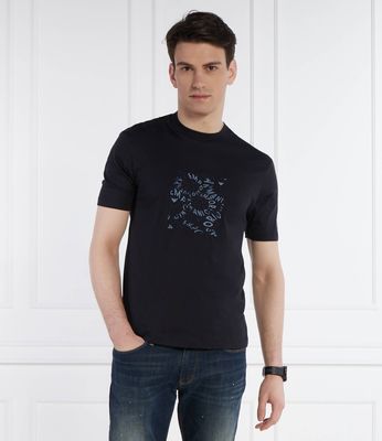 T-shirt męski na lato Emporio Armani ze sklepu: Gomez Fashion Store w kategorii: T-shirty męskie - zdjęcie 874714-BD9-10338_EA242M000084M35