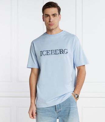 T-shirt męski na lato Iceberg ze sklepu: Gomez Fashion Store w kategorii: T-shirty męskie - zdjęcie 874714-BD9-10338_II242M000033819