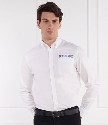Koszula męska na zimę Iceberg ze sklepu: Gomez Fashion Store w kategorii: Koszule męskie - zdjęcie 874714-BD9-10338_II242M000035101