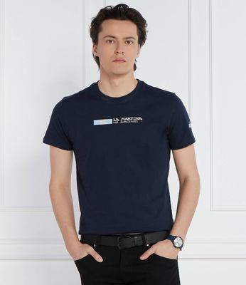 T-shirt męski młodzieżowy La Martina ze sklepu: Gomez Fashion Store w kategorii: T-shirty męskie - zdjęcie 874714-BD9-10338_LR242M000033717