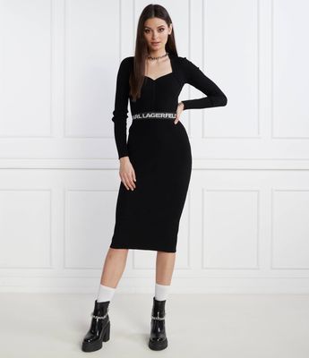 Sukienka na jesień Karl Lagerfeld ze sklepu: Gomez Fashion Store w kategorii: Sukienki - zdjęcie 874714-BD9-10338_KL241W000053666