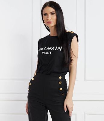 Bluzka damska młodzieżowa klasyczna BALMAIN ze sklepu: Gomez Fashion Store w kategorii: Bluzki damskie - zdjęcie 874714-BD9-10338_BA241W000002015