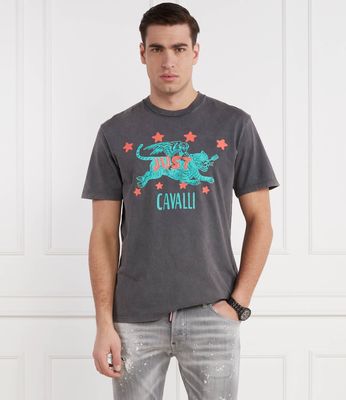 T-shirt męski Just Cavalli ze sklepu: Gomez Fashion Store w kategorii: T-shirty męskie - zdjęcie 874714-BD9-10338_CA242M000069899