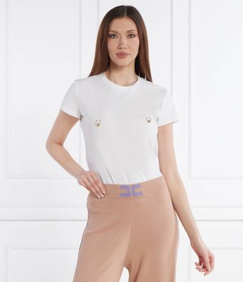 Elisabetta Franchi - Bluzka damska casual ze sklepu: Gomez Fashion Store w kategorii: Bluzki damskie - zdjęcie 874714-BD9-10338_EF241W000085271