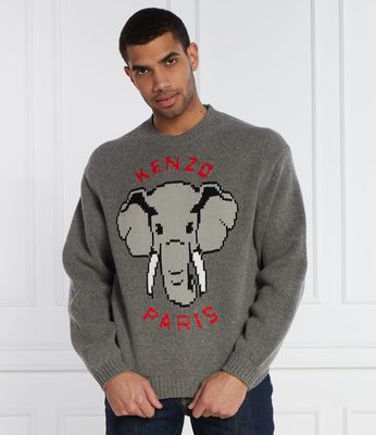 Sweter męski klasyczny Kenzo ze sklepu: Gomez Fashion Store w kategorii: Swetry męskie - zdjęcie 874714-BD9-10338_KE242M000002503