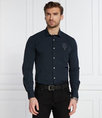 Koszula męska na wiosnę Aeronautica Militare ze sklepu: Gomez Fashion Store w kategorii: Koszule męskie - zdjęcie 874714-BD9-10338_AM242M000054151