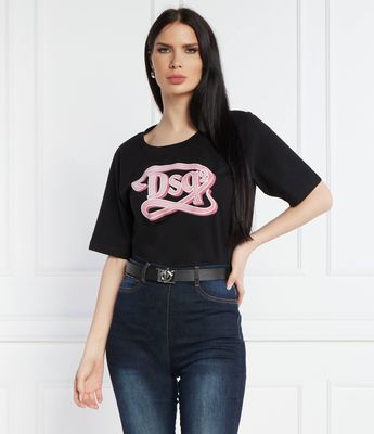 Bluzka damska klasyczna młodzieżowa Dsquared2 ze sklepu: Gomez Fashion Store w kategorii: Bluzki damskie - zdjęcie 874714-BD9-10338_DQ242W000001900