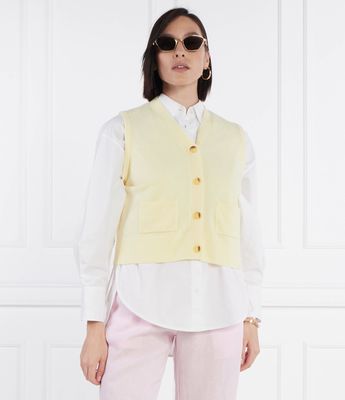 Kamizelka damska Samsøe Samsøe ze sklepu: Gomez Fashion Store w kategorii: Kamizelki damskie - zdjęcie 874714-BD9-10338_SS242W000008056