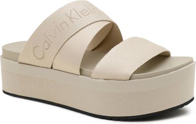 Klapki damskie eleganckie Calvin Klein Jeans ze sklepu: Gomez Fashion Store w kategorii: Klapki damskie - zdjęcie 874714-BD9-10338_CJ242W000017B93
