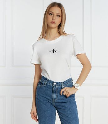 Bluzka damska casualowa Calvin Klein Jeans ze sklepu: Gomez Fashion Store w kategorii: Bluzki damskie - zdjęcie 874714-BD9-10338_CJ242W000089210
