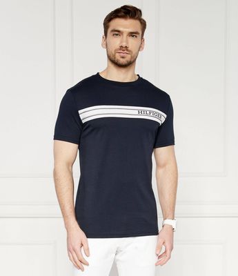 T-shirt męski bez wzorów Tommy Hilfiger ze sklepu: Gomez Fashion Store w kategorii: T-shirty męskie - zdjęcie 874714-BD9-10338_TU242M000020F23