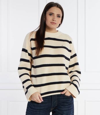 Sweter damski elegancki Tommy Hilfiger ze sklepu: Gomez Fashion Store w kategorii: Swetry damskie - zdjęcie 874714-BD9-10338_TH242W000244760