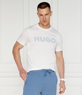 T-shirt męski casual HUGO ze sklepu: Gomez Fashion Store w kategorii: T-shirty męskie - zdjęcie 874714-BD9-10338_BU242M000185100