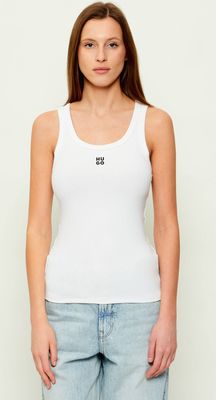 Bluzka damska na lato HUGO ze sklepu: Gomez Fashion Store w kategorii: Bluzki damskie - zdjęcie 874714-BD9-10338_BU242W000032100