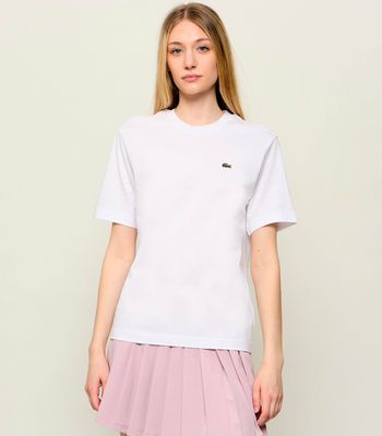 Lacoste - Bluzka damska bez wzorów ze sklepu: Gomez Fashion Store w kategorii: Bluzki damskie - zdjęcie 874714-BD9-10338_LA242W000031001