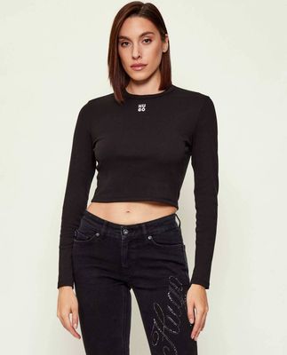 Bluzka damska jesienna HUGO ze sklepu: Gomez Fashion Store w kategorii: Bluzki damskie - zdjęcie 874714-BD9-10338_BU244W000051001